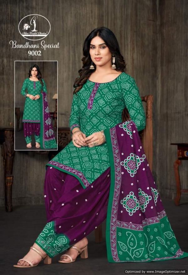 Miss World Bandhani Special Vol 9 Cotton Printed Dress Material